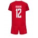 Denemarken Kasper Dolberg #12 Babykleding Thuisshirt Kinderen WK 2022 Korte Mouwen (+ korte broeken)